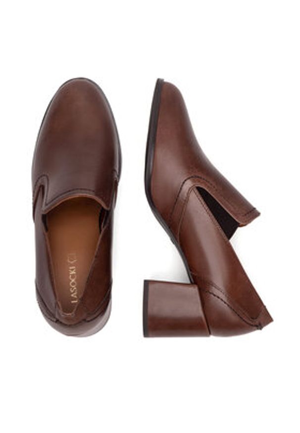 Lasocki Czółenka WYL3718-6Z Brązowy. Kolor: brązowy. Materiał: skóra