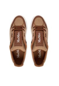 Max Mara Sneakersy Maxiwk 2524766012650 Brązowy. Kolor: brązowy. Materiał: wełna #5