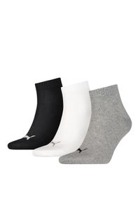 Skarpety męskie Puma QUARTER 3-PACK. Kolor: czarny, biały, szary, wielokolorowy. Sport: bieganie