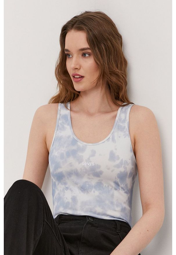Levi's® - Levi's Top. Okazja: na spotkanie biznesowe. Kolor: niebieski. Długość rękawa: na ramiączkach. Styl: biznesowy