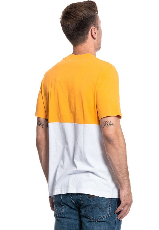 Lee - LEE T SHIRT COLOUR BLOCK TEE RADIANT YELLOW L60PFELG 112113471. Wzór: nadruk