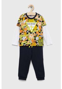 Guess komplet bawełniany dziecięcy. Okazja: na co dzień. Materiał: bawełna, dresówka. Długość: długie. Styl: casual, klasyczny #1