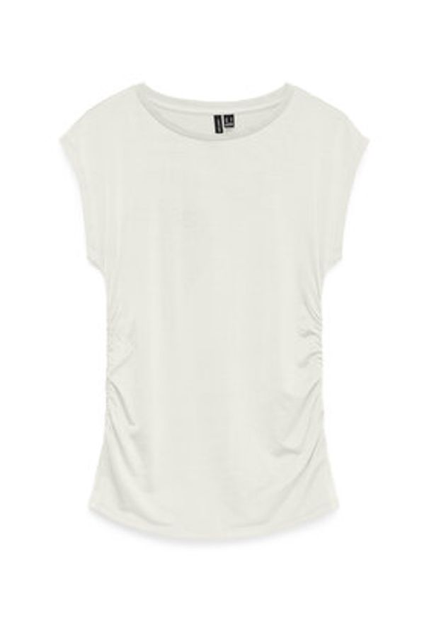 Vero Moda T-Shirt Avasarah 10342876 Biały Slim Fit. Kolor: biały. Materiał: lyocell