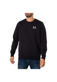 Bluza fitness męska Under Armour Essential Fleece Crew. Kolor: czarny. Sport: fitness #2