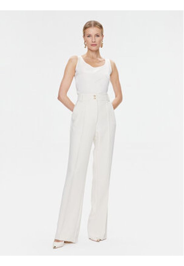 Babylon Spodnie materiałowe S00534 Écru Regular Fit. Materiał: syntetyk