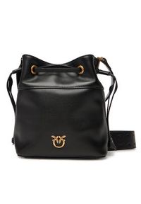 Pinko - PINKO Torebka Secchiello Mini Al 25-26 104303 A0QO Czarny. Kolor: czarny. Materiał: skórzane #4