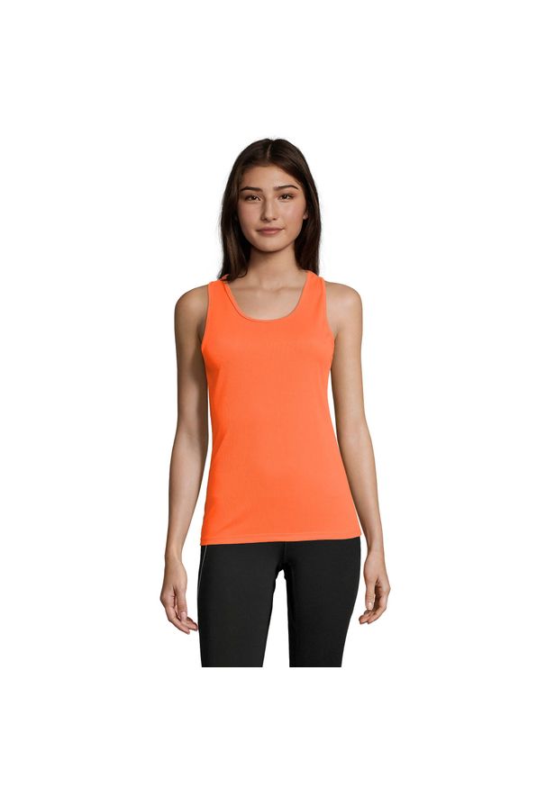 SOL'S - Damski Sportowy Podkoszulek. Kolor: żółty, wielokolorowy, pomarańczowy. Styl: sportowy