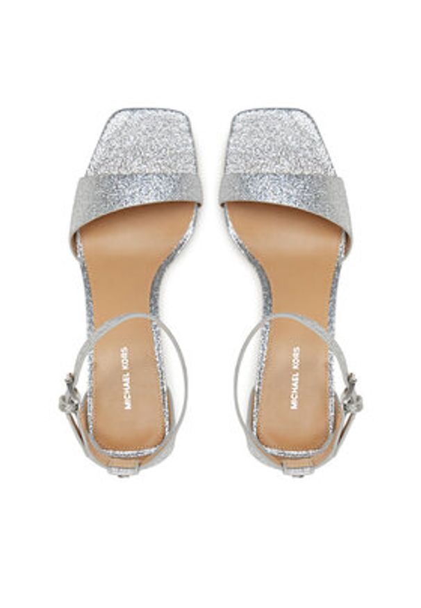 MICHAEL Michael Kors Sandały Jaida 40S5JDMS1M Srebrny. Kolor: srebrny. Materiał: skóra