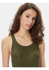 Liu Jo Top MA4327 J4695 Khaki Slim Fit. Kolor: brązowy. Materiał: wiskoza