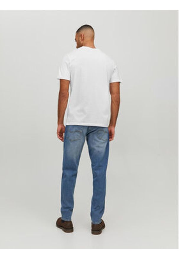 Jack & Jones T-Shirt Basic 12156102 Biały Standard Fit. Kolor: biały. Materiał: bawełna
