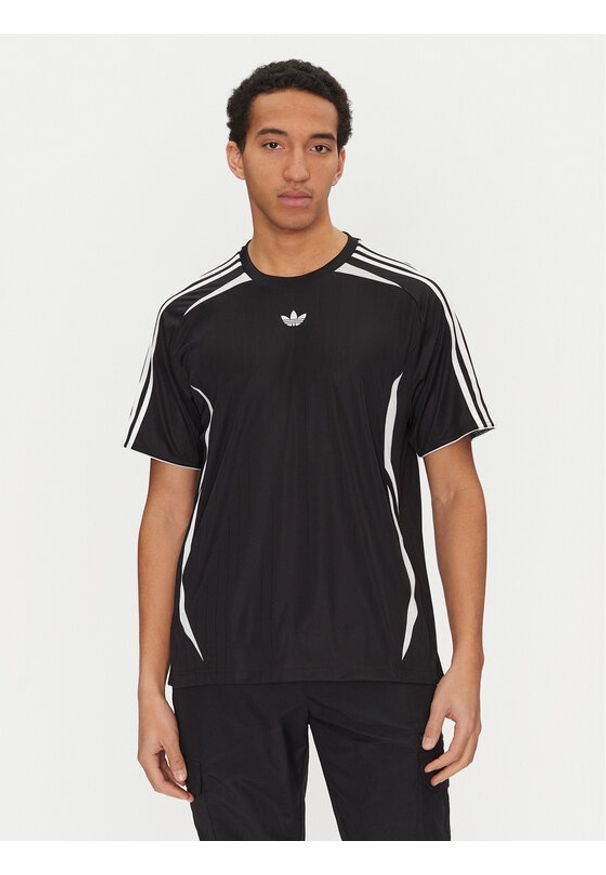 Adidas - adidas T-Shirt adicolor Teamgeist JC6229 Czarny Loose Fit. Kolor: czarny. Materiał: syntetyk