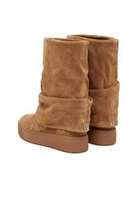 Guess Botki FLFGUI SUE10 Brązowy. Kolor: brązowy. Materiał: zamsz, skóra