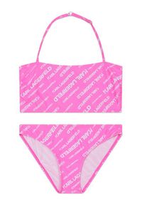 Karl Lagerfeld Kids Strój kąpielowy Z10162 S Różowy. Kolor: różowy. Materiał: syntetyk