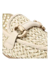 Półbuty damskie Hispanitas, ze skóry naturalnej z plecionym wykończeniem i wsuwanym krojem, beżowe, RHV264828 Marrakech-V26 Panna Soho-V26. Okazja: na co dzień. Kolor: beżowy. Szerokość cholewki: normalna. Wzór: ażurowy, aplikacja. Materiał: skóra. Sezon: lato. Obcas: na obcasie. Styl: casual, elegancki. Wysokość obcasa: niski #9