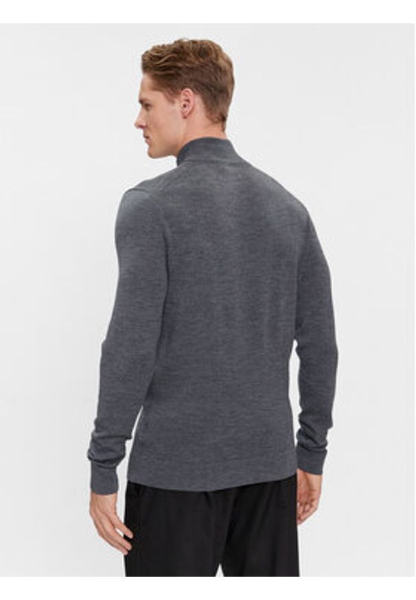 Calvin Klein Sweter K10K110421 Szary Regular Fit. Kolor: szary. Materiał: wełna