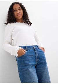 bonprix - Dżinsy z szerokimi nogawkami, low waist. Kolor: niebieski #2