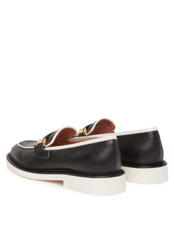 Pollini Lordsy SA10063G1MTD100A Czarny. Kolor: czarny. Materiał: skóra