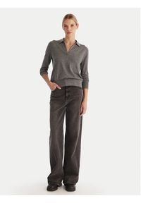 Calvin Klein Sweter LV044A305G Szary Regular Fit. Kolor: szary. Materiał: syntetyk #3