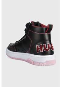 Hugo - HUGO sneakersy Kilian kolor czarny 50503103. Nosek buta: okrągły. Zapięcie: sznurówki. Kolor: czarny. Materiał: guma #2
