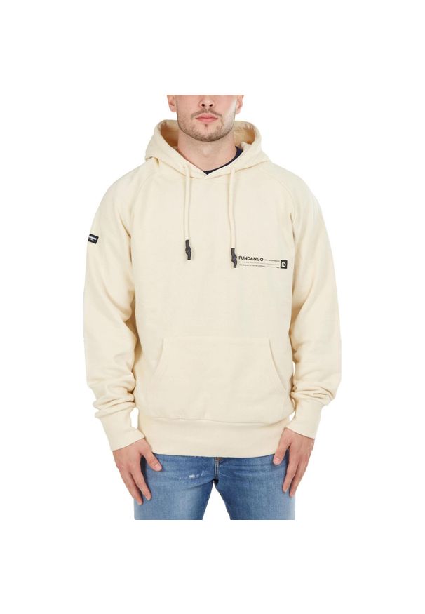 FUNDANGO - Bluza męska Fundango Talis z kapturem. Typ kołnierza: kaptur. Kolor: beżowy. Styl: sportowy
