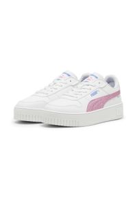 Trenerzy damscy Puma Carina Street Deep Dive. Zapięcie: sznurówki. Kolor: biały, wielokolorowy, różowy, niebieski. Materiał: materiał, syntetyk. Szerokość cholewki: normalna. Sport: turystyka piesza