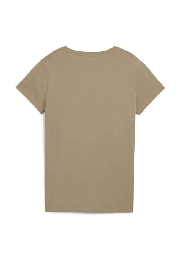 Koszulka sportowa damska Puma Script Tee. Kolor: beżowy. Długość rękawa: krótki rękaw. Długość: krótkie
