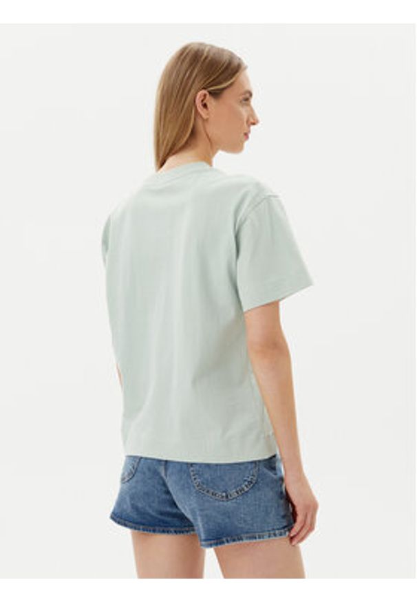 Lee T-Shirt Embroidery Pocket 112363833 Zielony Relaxed Fit. Kolor: zielony. Materiał: bawełna