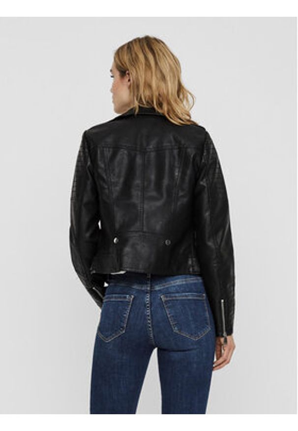 Vero Moda Kurtka z imitacji skóry Kerri 10228728 Czarny Regular Fit. Kolor: czarny. Materiał: skóra