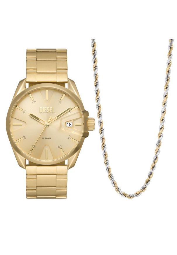 Zegarek Diesel - MS9 Gift Set DZ2163SET Gold/Gold. Kolor: złoty