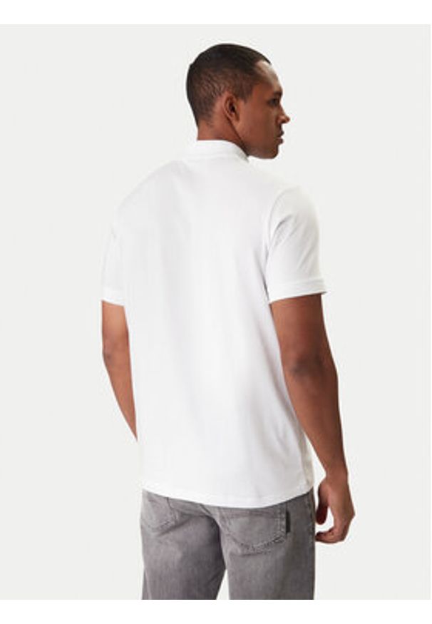 Karl Lagerfeld - KARL LAGERFELD Polo 745780 561235 Biały Regular Fit. Typ kołnierza: polo. Kolor: biały. Materiał: bawełna