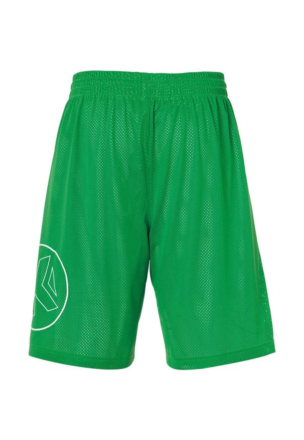 KEMPA - Spodenki dziecięce dwustronne Kempa Player. Kolor: biały, zielony, wielokolorowy. Styl: sportowy. Sport: koszykówka