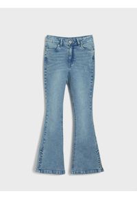 Sinsay - Spodnie jeansowe flare - niebieski. Kolor: niebieski
