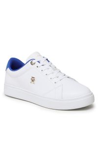 TOMMY HILFIGER - Sneakersy Tommy Hilfiger Elevated Essential Court FW0FW07377 White YS. Kolor: biały. Materiał: skóra