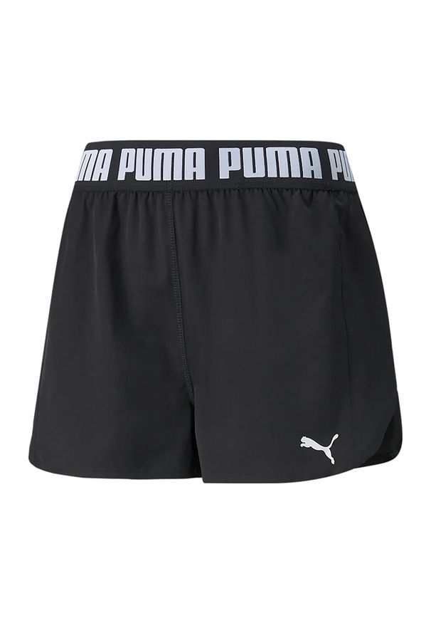Spodenki fitness damskie PUMA Train Puma Strong Woven. Kolor: biały, wielokolorowy, czarny. Sport: fitness