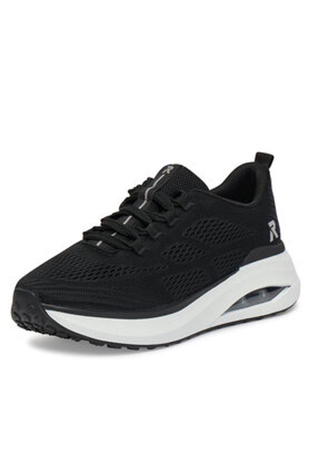 Rieker Revolution Lifestyle Sneakersy W2701-00 Czarny. Kolor: czarny. Materiał: materiał