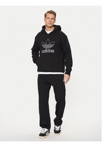 Adidas - adidas Bluza adicolor Outline Trefoil JP1079 Czarny Loose Fit. Kolor: czarny. Materiał: bawełna #3