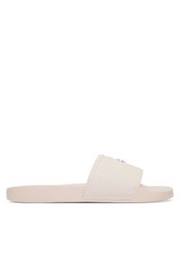 Calvin Klein Klapki Ess Slide Canvas Hdw HW0HW02960 Beżowy. Kolor: beżowy. Materiał: materiał #1