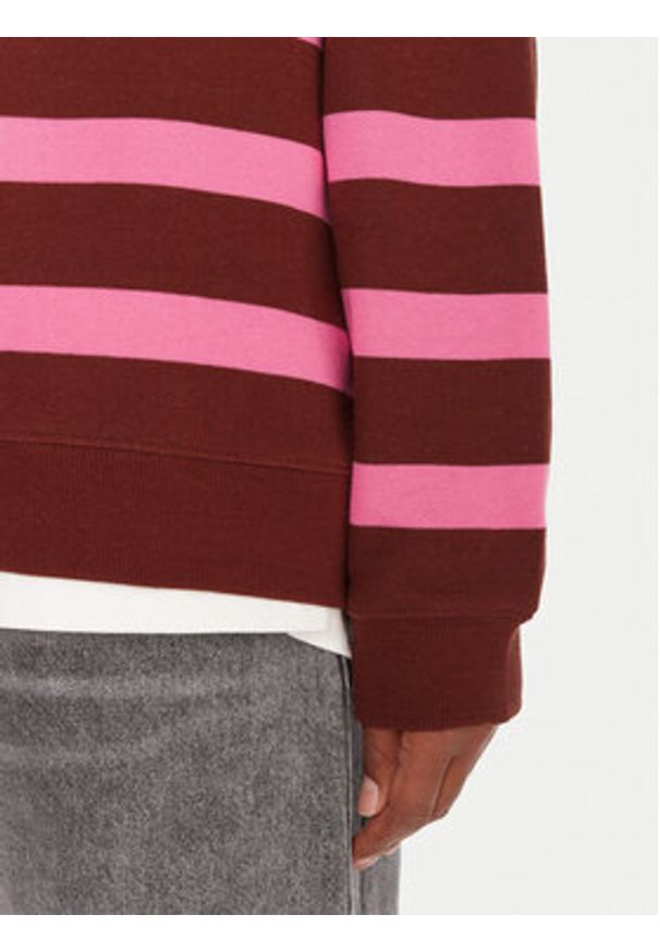 Roxy Bluza Strictly Stripes ERJFT05004 Różowy Oversize. Kolor: różowy. Materiał: bawełna, syntetyk