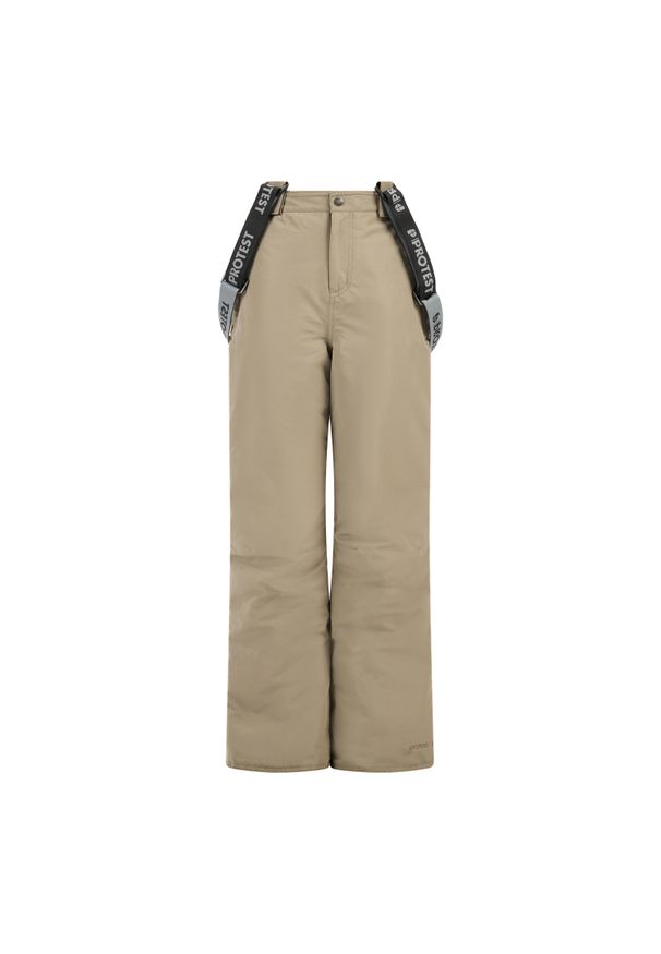 Dziewczęce spodnie narciarskie Protest Whisper. Kolor: wielokolorowy, beżowy, brązowy. Sezon: zima. Sport: narciarstwo