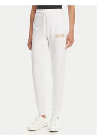 Versace Jeans Couture Spodnie dresowe 78HAAT06 Biały Regular Fit. Kolor: biały. Materiał: bawełna