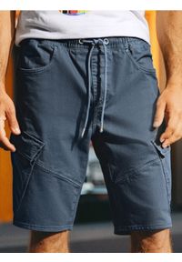 Sinsay - Szorty jeansowe jogger - niebieski. Kolor: niebieski. Materiał: jeans