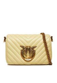 Pinko Torebka Love Click Micro 100069 A0GK Żółty. Kolor: żółty. Materiał: skórzane #1
