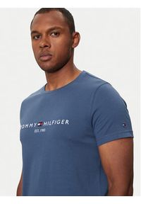 TOMMY HILFIGER - Tommy Hilfiger T-Shirt Logo MW0MW11797 Niebieski Regular Fit. Kolor: niebieski. Materiał: bawełna #3