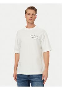 Calvin Klein Jeans T-Shirt LV04RE828G Biały Regular Fit. Kolor: biały. Materiał: bawełna #1