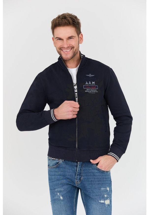 Aeronautica Militare - AERONAUTICA MILITARE Granatowa męska bluza Felpa, Rozmiar XXL. Kolor: niebieski