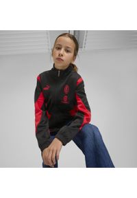Puma - Młodzieżowa kurtka AC Milan ftblNRGY+ PUMA Black For All Time Red. Okazja: na uczelnię. Kolor: czerwony, wielokolorowy, czarny. Wzór: aplikacja. Styl: młodzieżowy