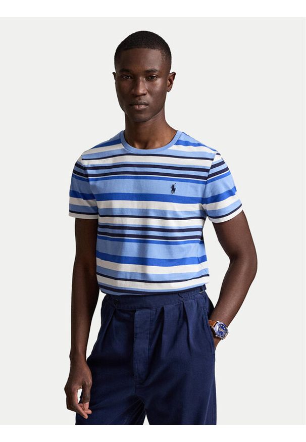 Polo Ralph Lauren T-Shirt 710B21926001 Niebieski Regular Fit. Typ kołnierza: polo. Kolor: niebieski. Materiał: bawełna