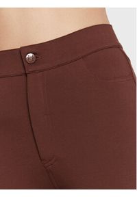 Marella Spodnie materiałowe Nitrite 37860229 Brązowy Slim Fit. Kolor: brązowy. Materiał: materiał, wiskoza #4