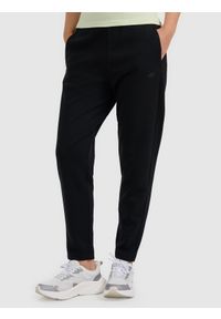 4f - 4F Spodnie dresowe damskie - czarne XXL. Kolor: czarny. Materiał: dresówka #2