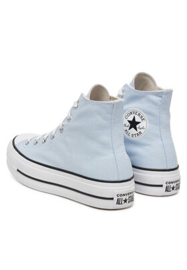 Converse Trampki Chuck Taylor All Star Lift Platform A10644C Błękitny. Kolor: niebieski. Materiał: materiał. Obcas: na platformie